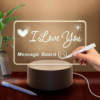 Tablero de Notas Acrílico con Lápiz y Luz LED: El Regalo Perfecto para Tu Mesa de Noche
