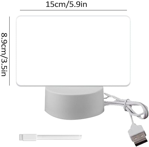 Tablero de Notas Acrílico con Lápiz y Luz LED: El Regalo Perfecto para Tu Mesa de Noche
