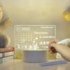 Tablero de Notas Acrílico con Lápiz y Luz LED: El Regalo Perfecto para Tu Mesa de Noche