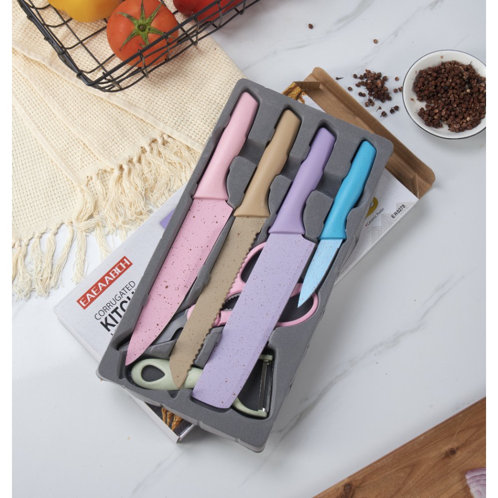 Set de 6 piezas de cuchillos de colores: Calidad y Buen Precio como Regalo