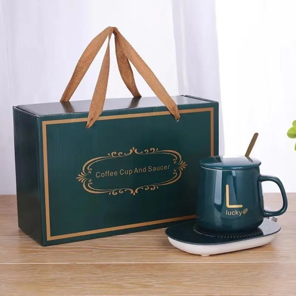 Taza de Cerámica con Base Calentadora: El Regalo Perfecto para Amantes del Café y el Té
